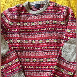 Brooks Brothers Merino Wool Fair Isle Sweater L